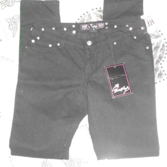 Ghosts & Angels Studded Black Skinny Jeans Sz 9 - Picture 2 of 2